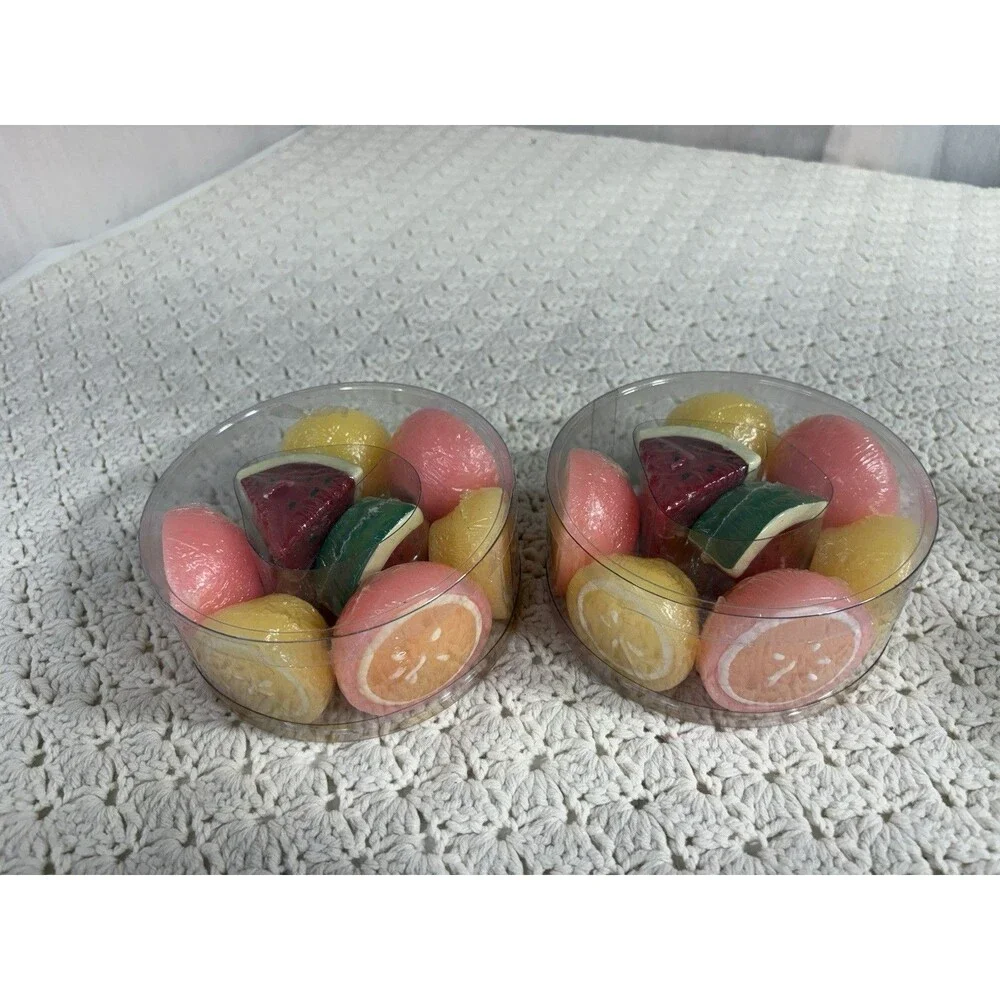 2 Kimberly’s Floating Candles Bougies Set Of 9 Oranges Lemons Watermelon Fruits